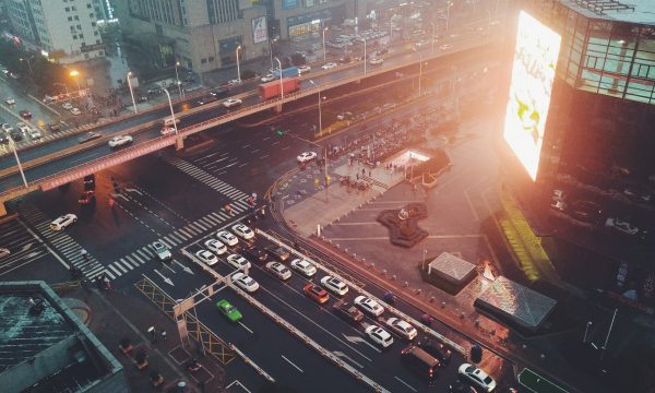 top view of the highway