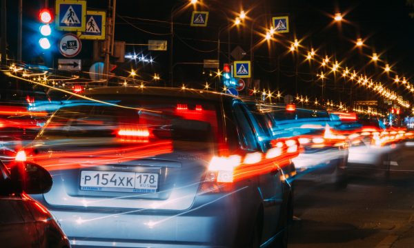 highway at night with cars