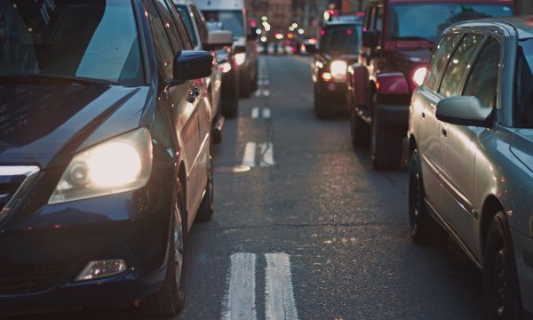 traffic and cars lined up